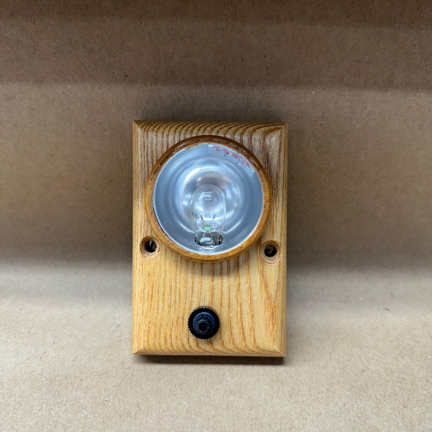 NOS Oak Interior Light with button