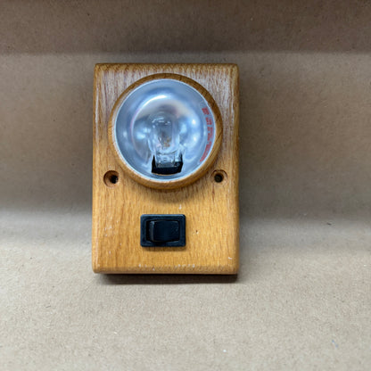 NOS Oak Interior Light with switch