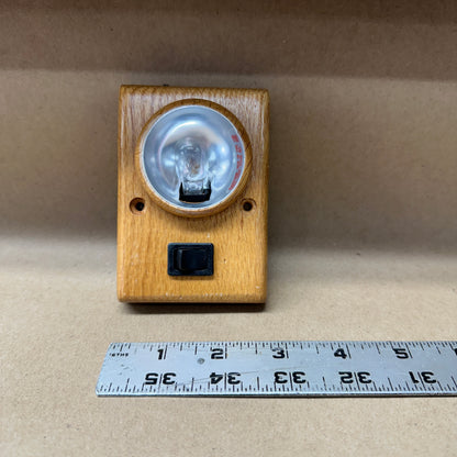 NOS Oak Interior Light with switch