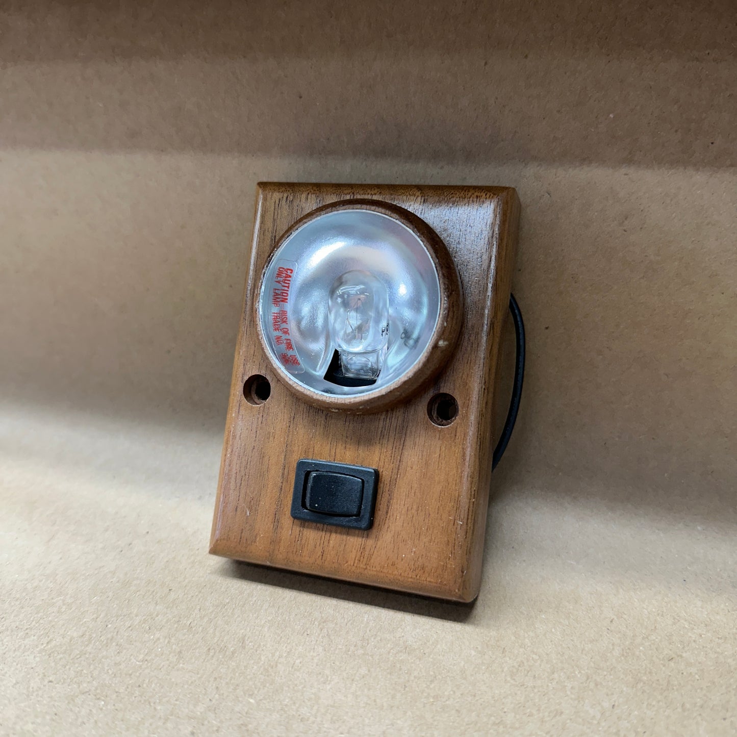NOS Dark Oak Interior Light with switch