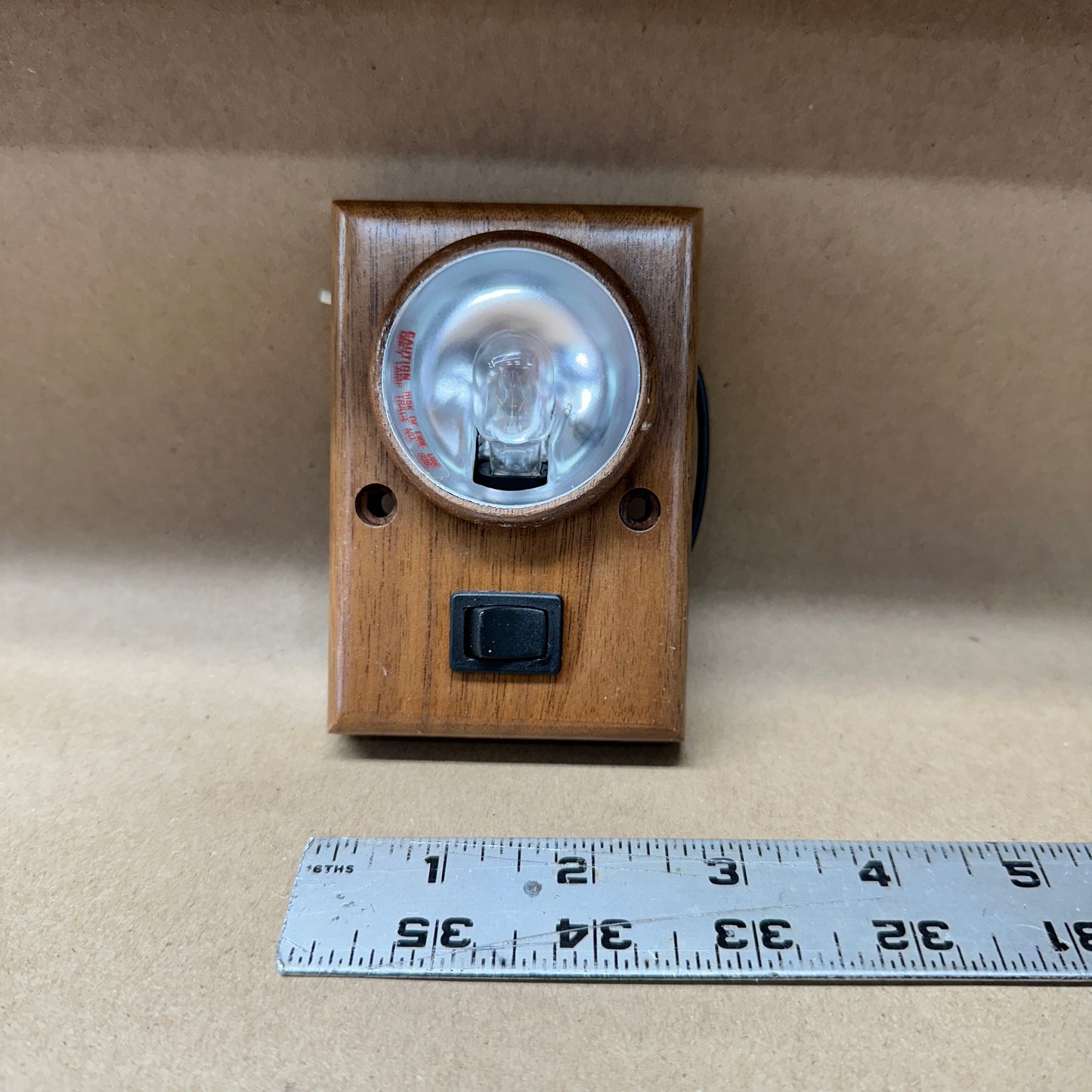 NOS Dark Oak Interior Light with switch
