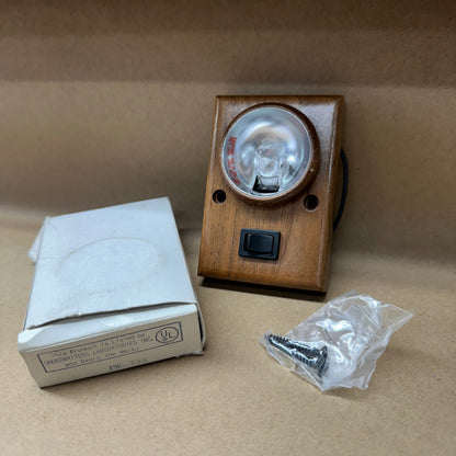 NOS Dark Oak Interior Light with switch