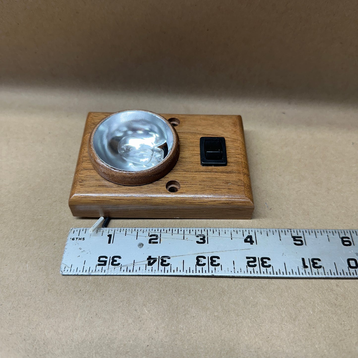 NOS Dark Oak Interior Light with switch