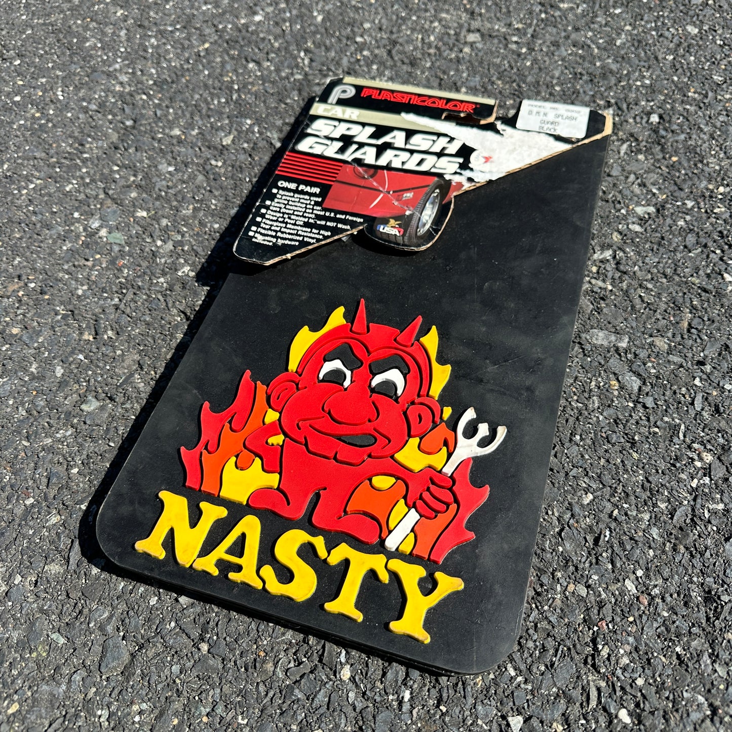 NOS Nasty Devil Plasticolor Mud Flaps - 15x8