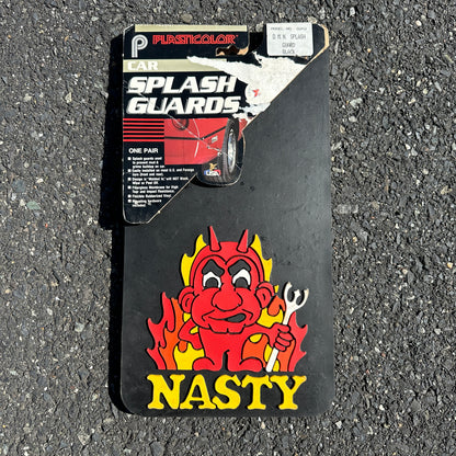 NOS Nasty Devil Plasticolor Mud Flaps - 15x8
