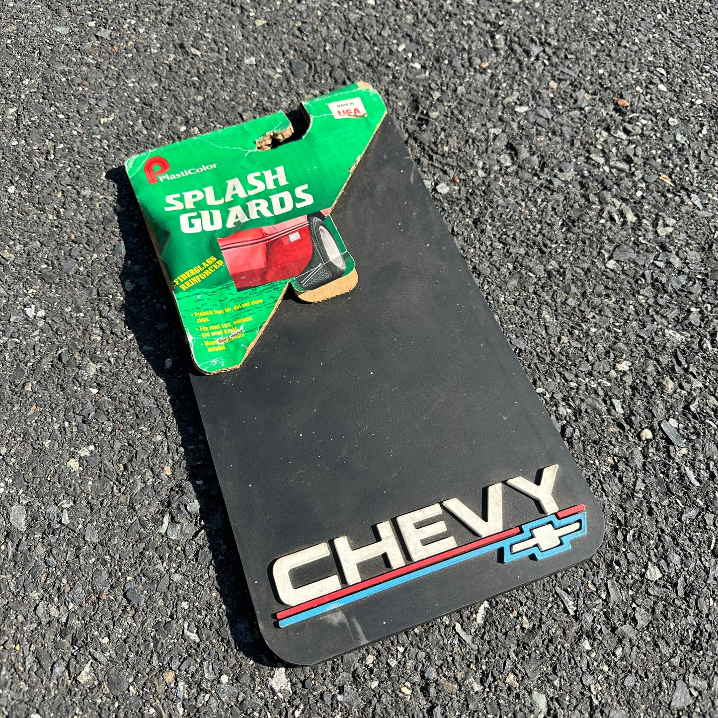 NOS Chevy Bowtie Plasticolor Mud Flaps - 15x8