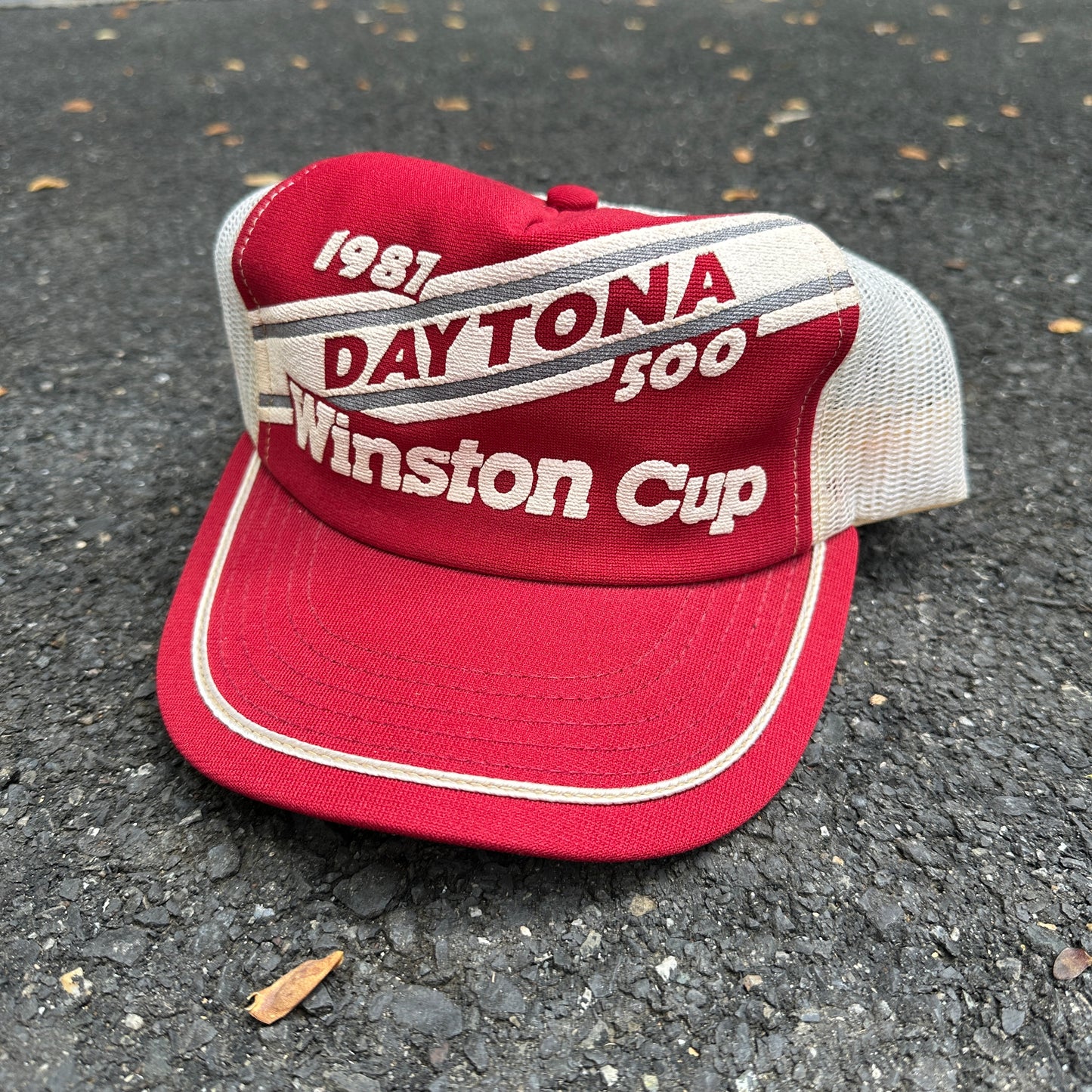 Vintage 1987 Daytona 500 Winston Cup Trucker Hat - Made in USA