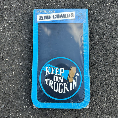 NOS Keep On Truckin' Mudflaps- Plasticolor 14x8"