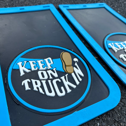 NOS Keep On Truckin' Mudflaps- Plasticolor 14x8"