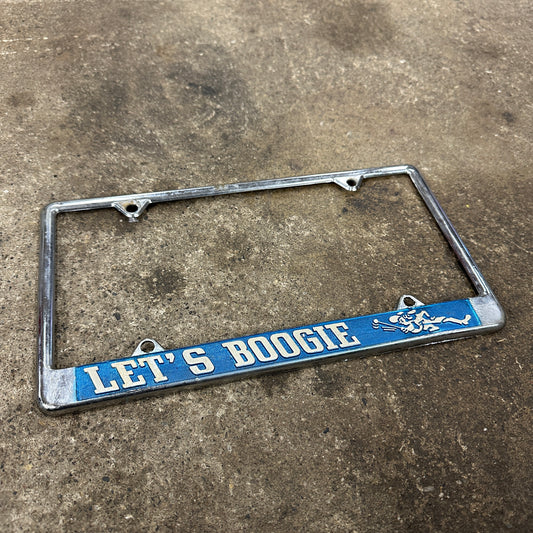 Vintage "Let's Boogie" License Plate Frame