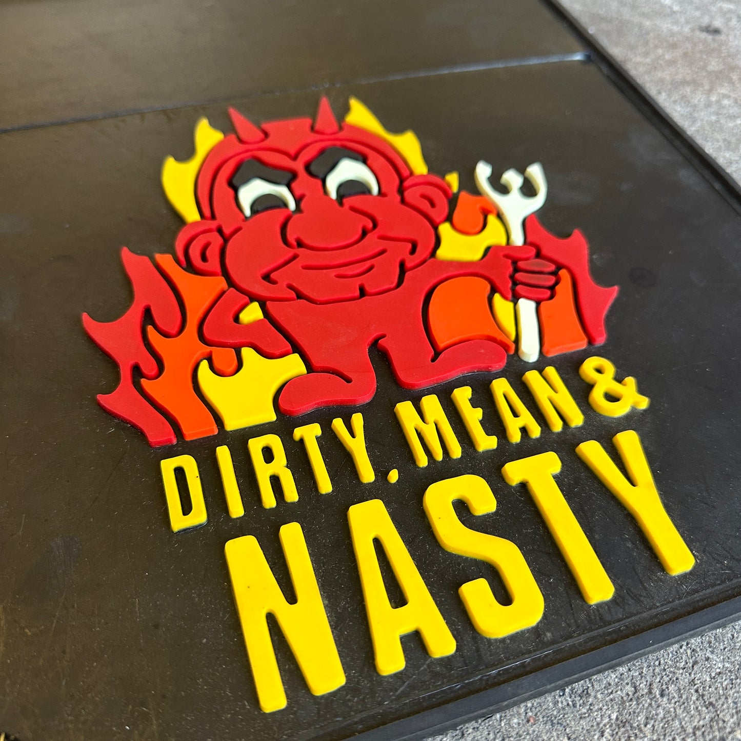 NOS Dirty Mean & Nasty Mudflaps - Plasticolor 18x12