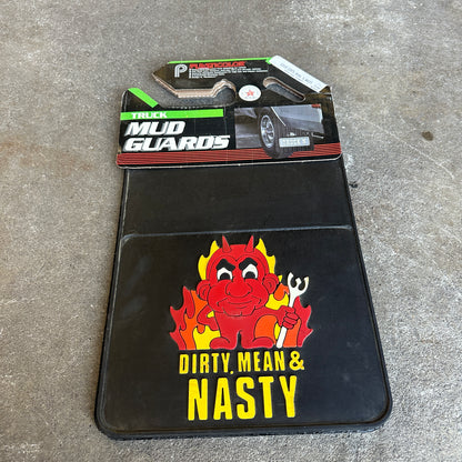 NOS Dirty Mean & Nasty Mudflaps - Plasticolor 18x12