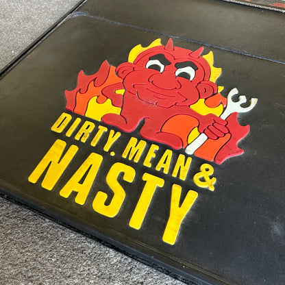 NOS Dirty Mean & Nasty Mudflaps - Plasticolor 18x12