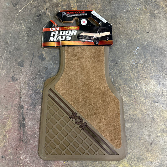 NOS Carpet/Rubber Plasticolor Floor Mats - Astro/Safari Vans 1984+