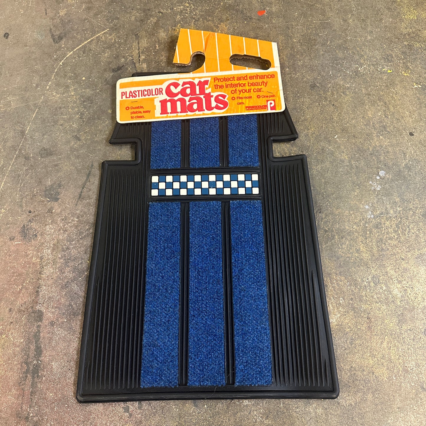 NOS Checker Floor Mats - Plasticolor