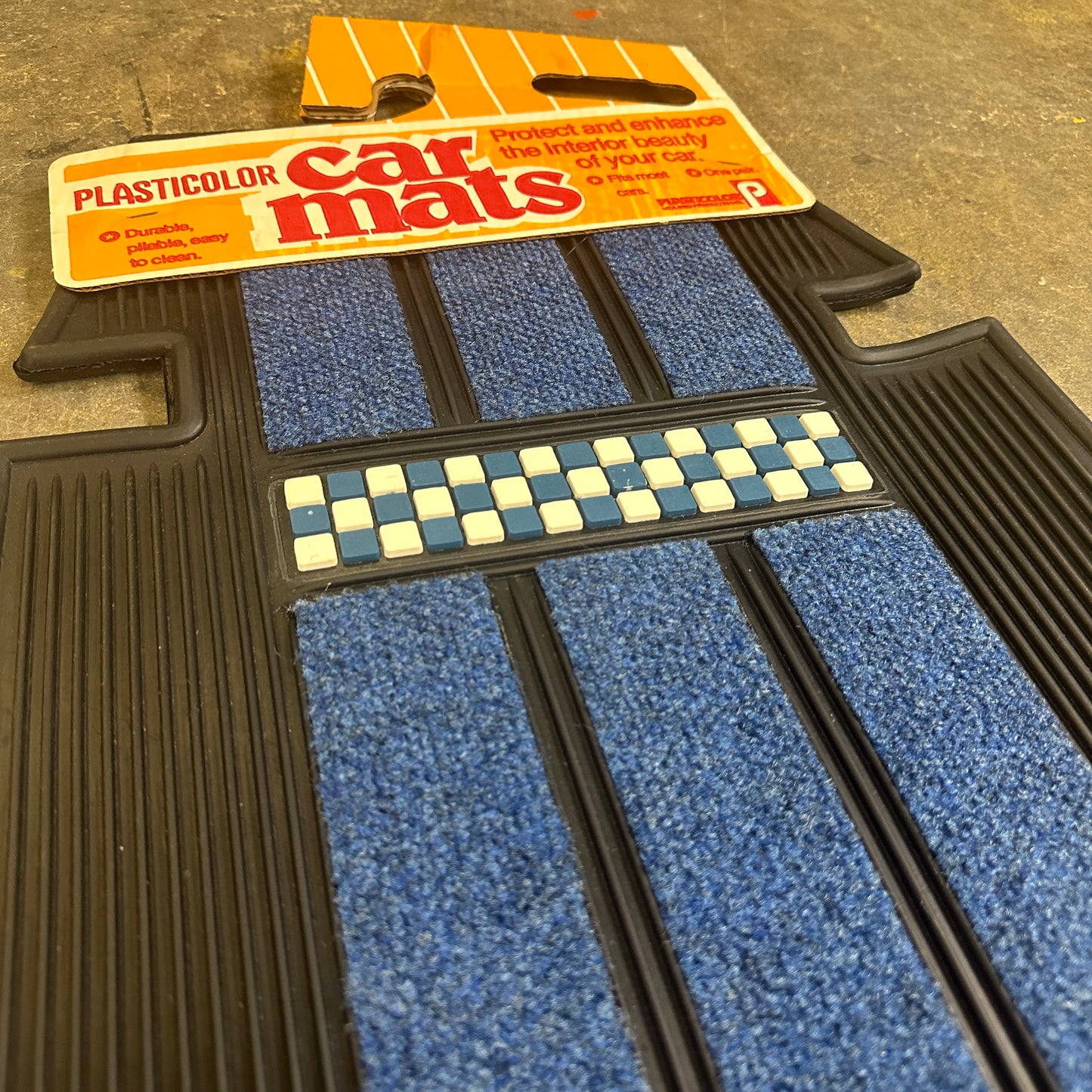 NOS Checker Floor Mats - Plasticolor