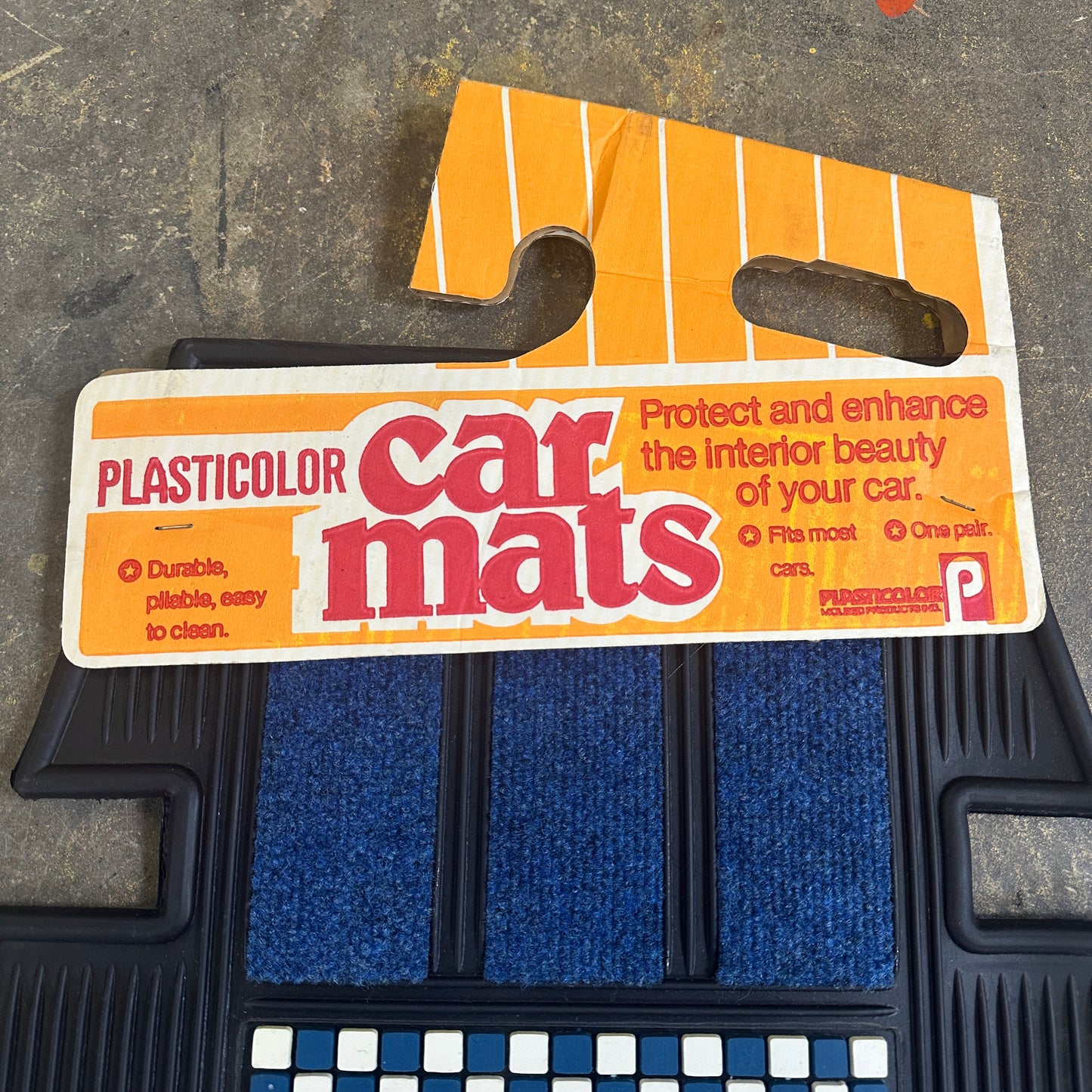 NOS Checker Floor Mats - Plasticolor