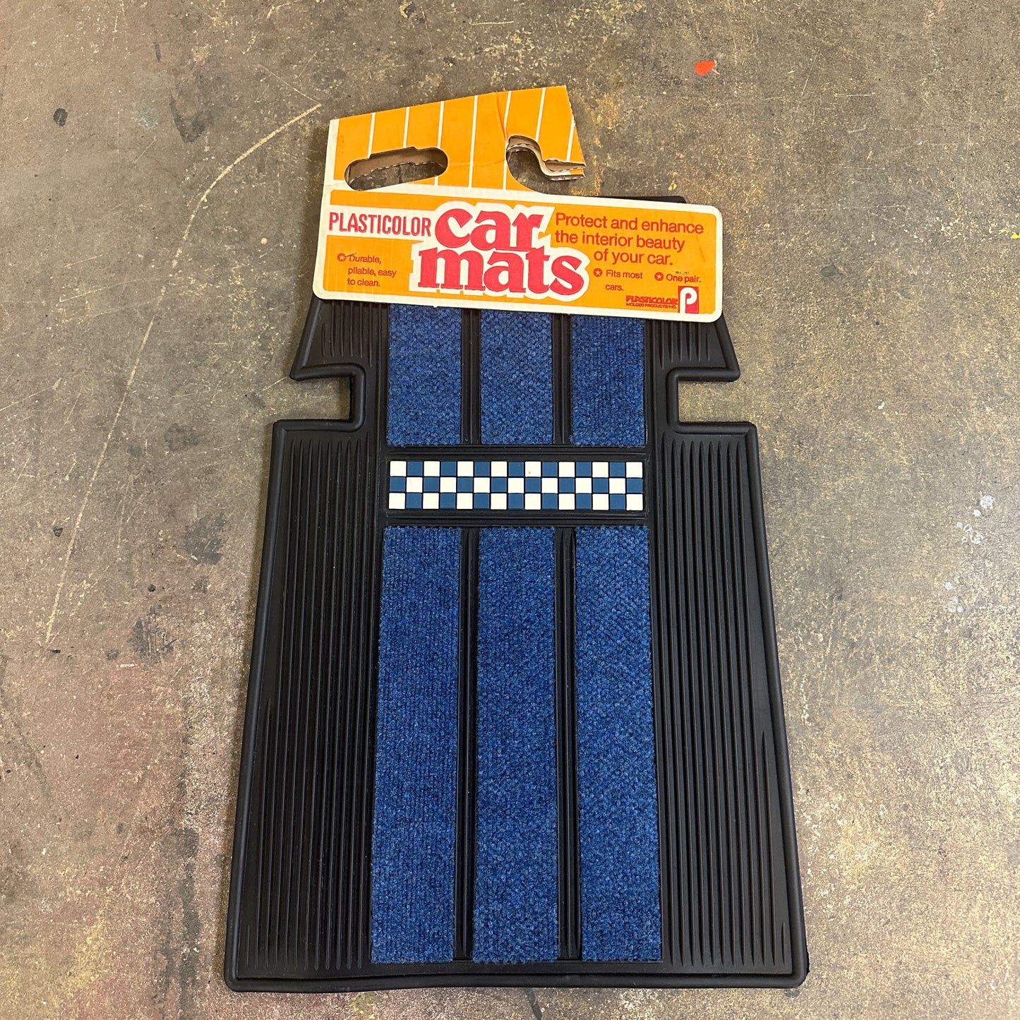 NOS Checker Floor Mats - Plasticolor