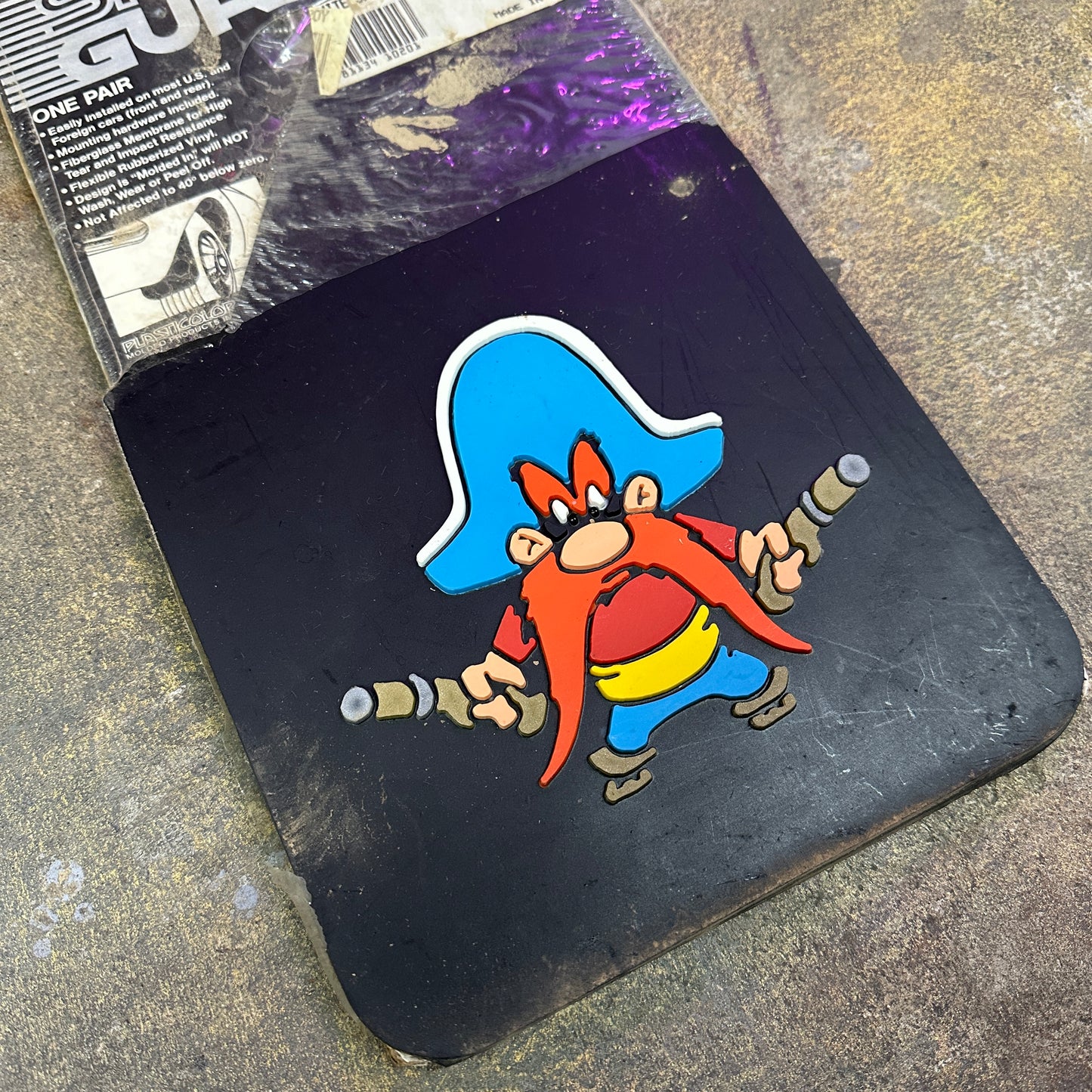 NOS Yosemite Sam Mudflaps Small - Plasticolor 15x9