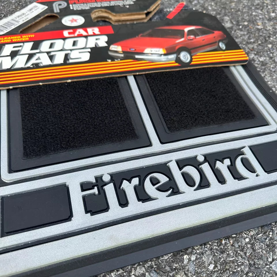 NOS Firebird Carpet/Rubber Rear Floor Mats - Plasticolor