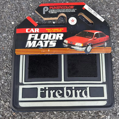 NOS Firebird Carpet/Rubber Rear Floor Mats - Plasticolor