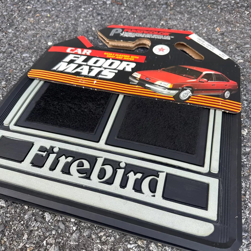 NOS Firebird Carpet/Rubber Rear Floor Mats - Plasticolor