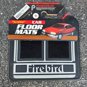 NOS Firebird Carpet/Rubber Rear Floor Mats - Plasticolor