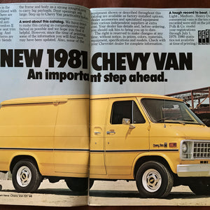 '81 Chevy Vans - Original GM Dealership Brochure