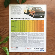Load image into Gallery viewer, &#39;76 Ford Club Wagons - Original Ford Dealership Brochure
