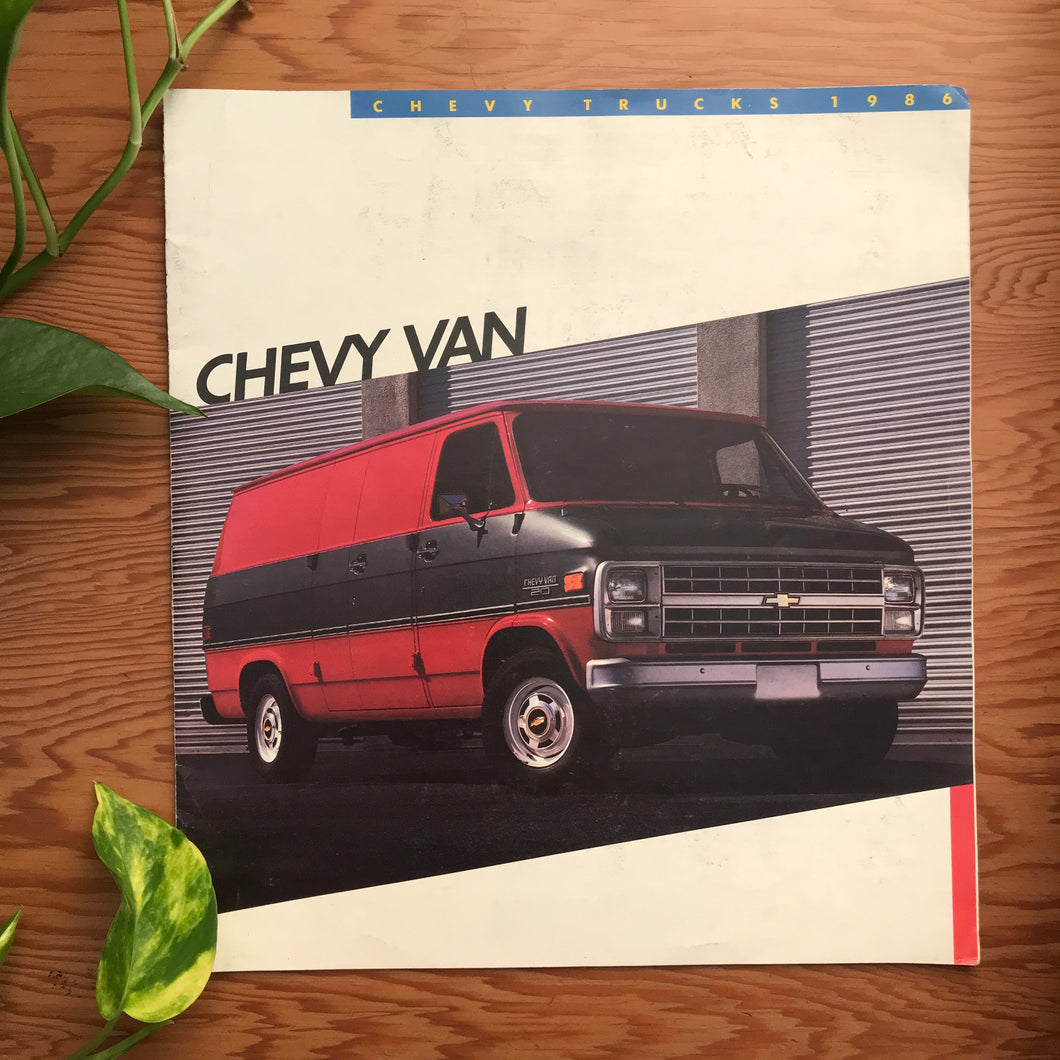 Chevy Van 1986 - Original GM Dealership Brochure