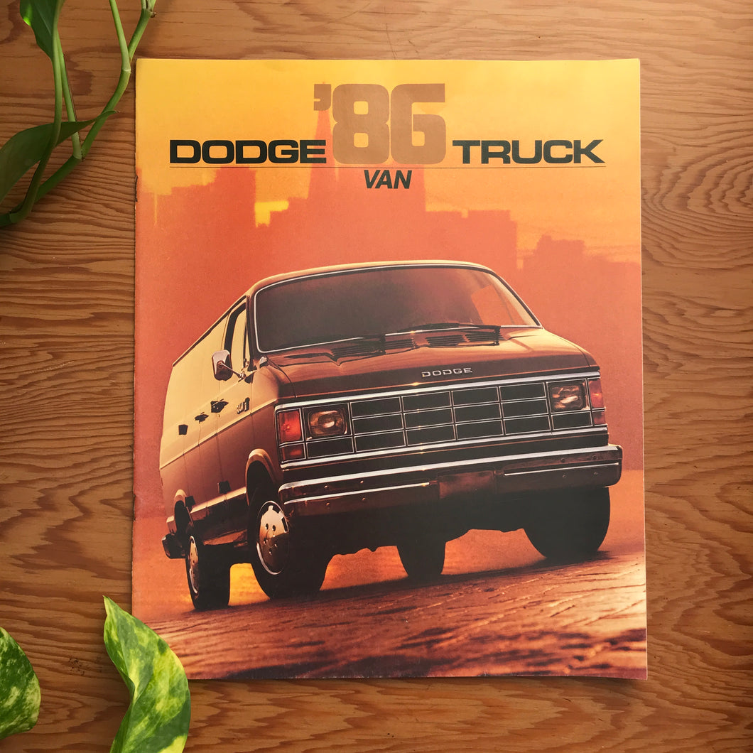 '86 Dodge Van - Original Dodge Dealership Brochure