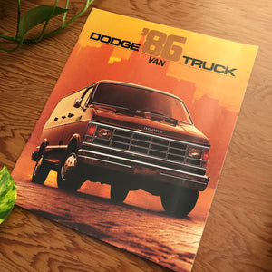 '86 Dodge Van - Original Dodge Dealership Brochure