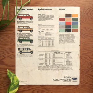 1978 Ford Club Wagons - Original Ford Dealership Brochure