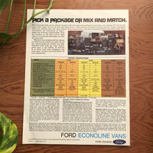 Load image into Gallery viewer, 1973 Ford Econoline Van - Original Ford Dealership Brochure