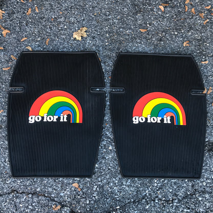 NOS Rainbow Go For It Floor Mats Large - Plasticolor 24x18