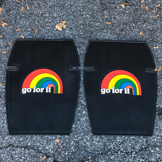 NOS Rainbow Go For It Floor Mats Large - Plasticolor 24x18