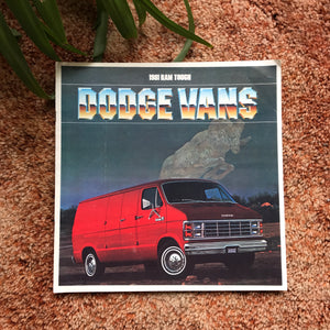 1981 Ram Tough Dodge Vans - Original Dodge Dealership Brochure