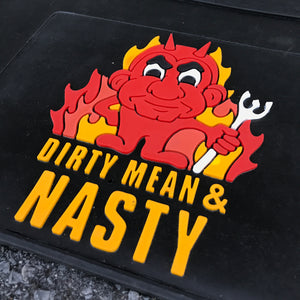 NOS “Dirty Mean & Nasty” Dually Mudflaps - Plasticolor 22x13