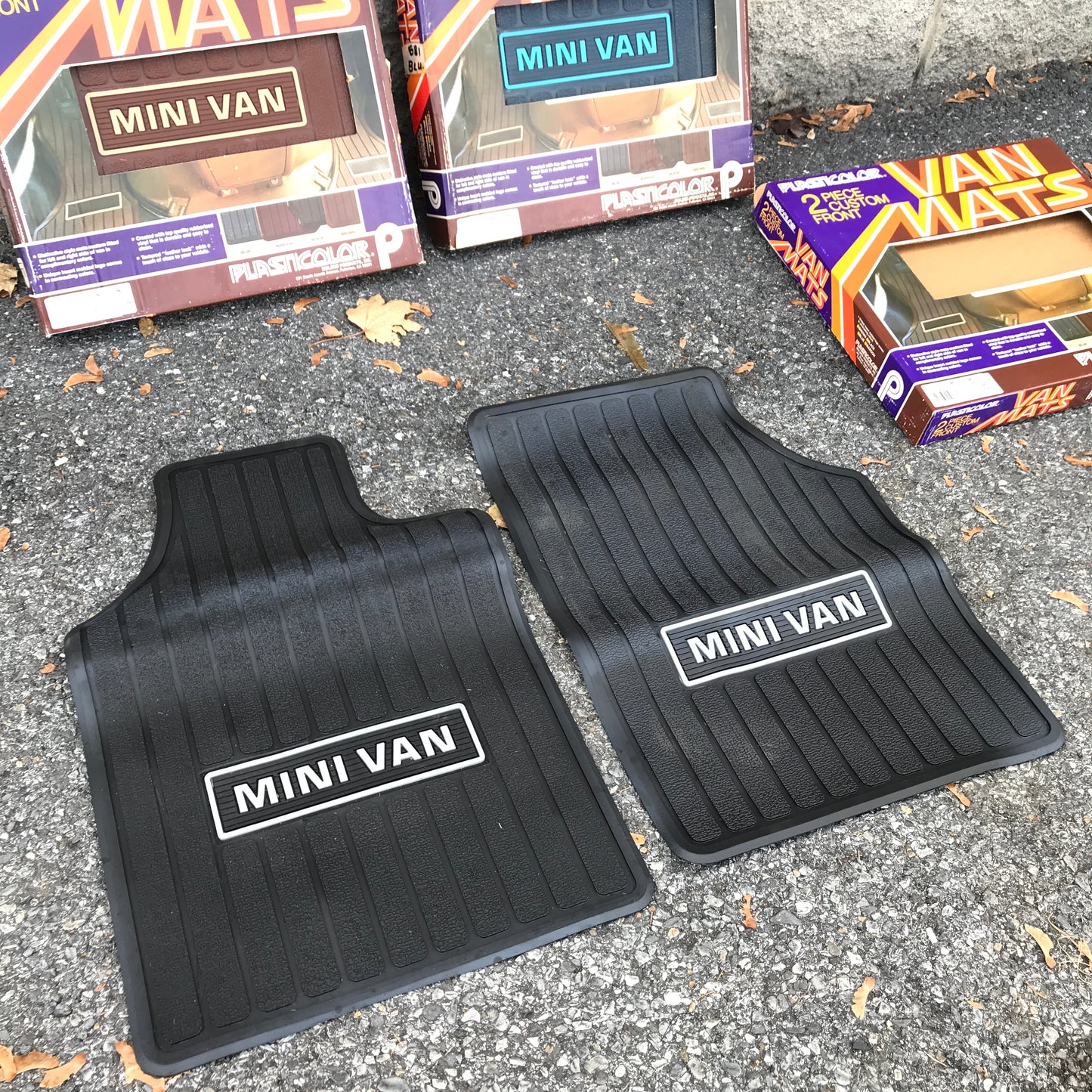 NOS Dodge Caravan/ Plymouth Voyager Floor Mats - Plasticolor Van Mats