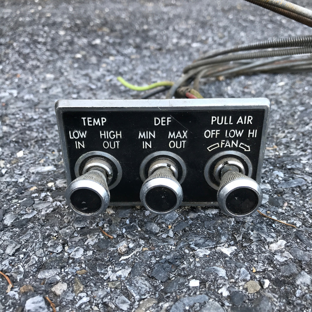 Climate Control Panel with Knobs and Cables - 71-78 Dodge Van
